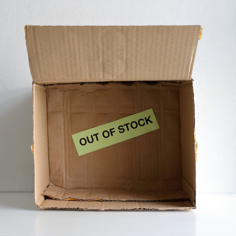 Out of stock graphic used on the former History page