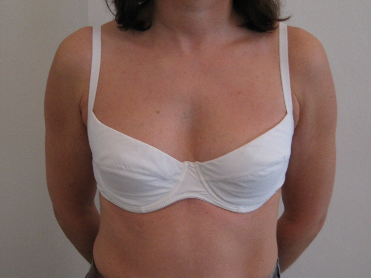 Baseline front view of the selected white-bra comparison